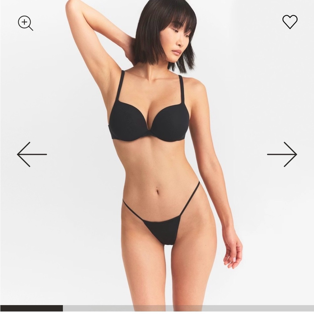 SKIMS Onyx Everyday cotton UNLINED DEMI Bra
